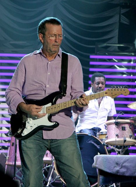 Clapton performing at the Ahoy Arena, Rotterdam on June 1, 2006. Photo by Ckuhl CC BY-SA 3.0