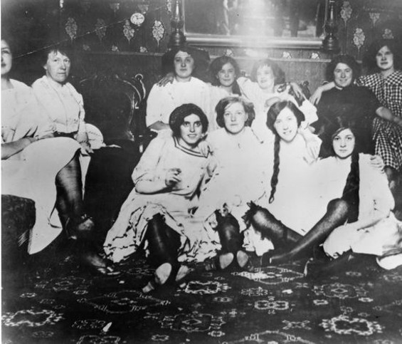 Women in an early San Francisco bordello.