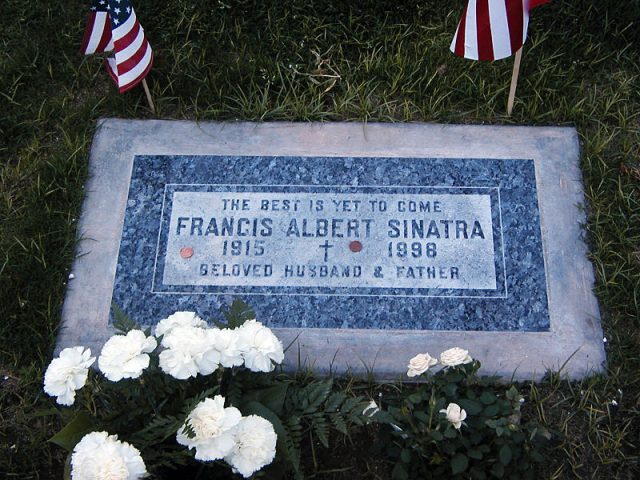 Frank Sinatra’s Grave in Cathedral City, California, USA.