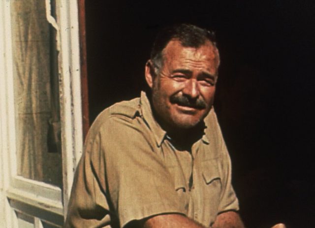 Ernest Hemingway in the sun