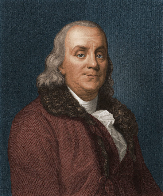Painting of Ben Franklin