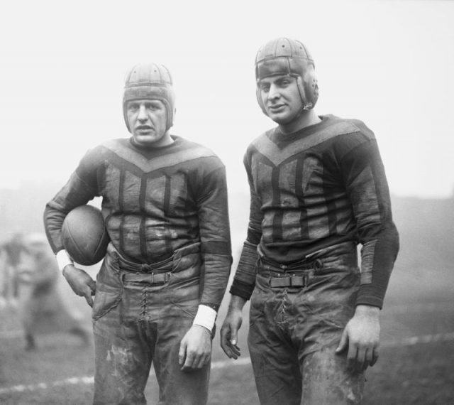 Football Players Red Grange and Earl Britton.