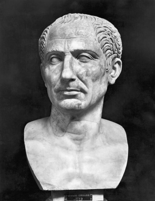 A bust of Julius Caesar.