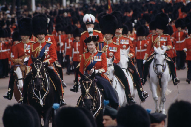 the Queen at Trooping of the Colour