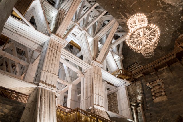 Underground Michalowice Chamber, Wieliczka Salt Mine, Poland.