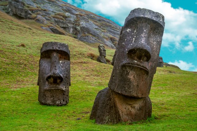 There are around 1,000 statues on the island.