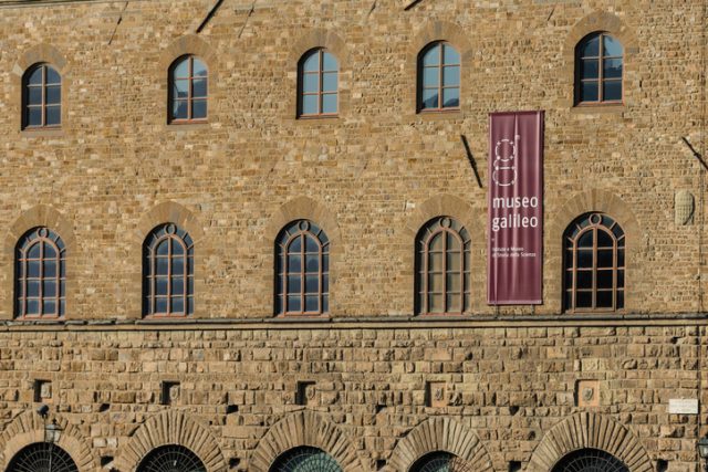 Facade of the Museo Galileo in Florence, Italy. It is a major natural sciences museum.