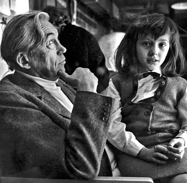 Anjelica Huston with her father, John Huston.