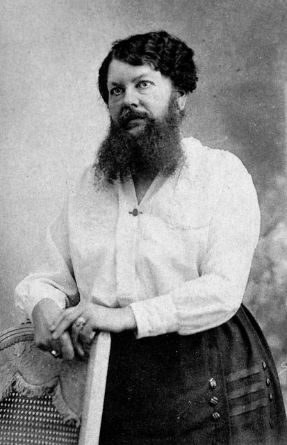 Madame Delait, the bearded lady of Plombières. Photo by Scherr CC BY 4.0