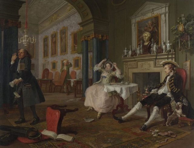Marriage A-la-Mode 2, The Tête à Tête by William Hogarth.