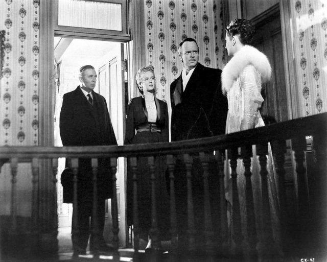 Ray Collins, Dorothy Comingore, Orson Welles, and Ruth Warrick in Citizen Kane (1941).