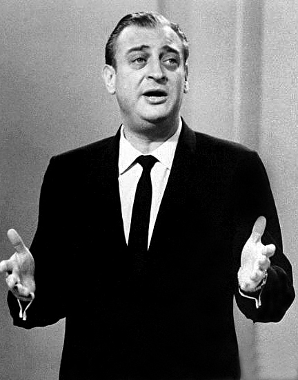 Press photo of Rodney Dangerfield performing on stage in 1972.