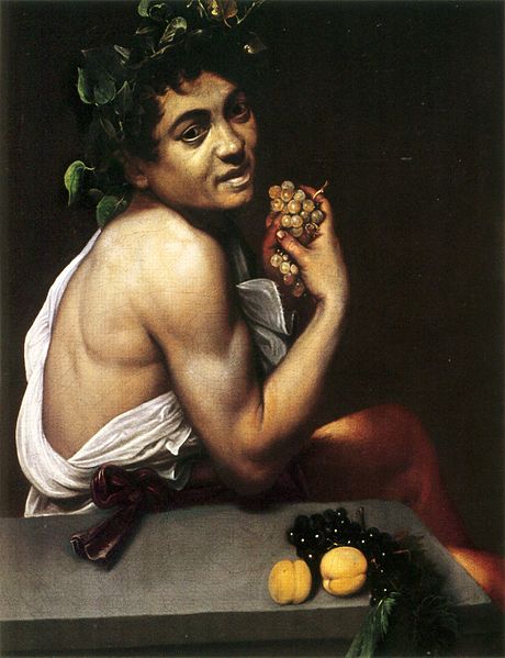 Self-portrait as the Sick Bacchus by Caravaggio.