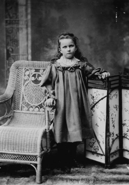 Studio portrait of a young girl, Ipswich, 1890 -1900