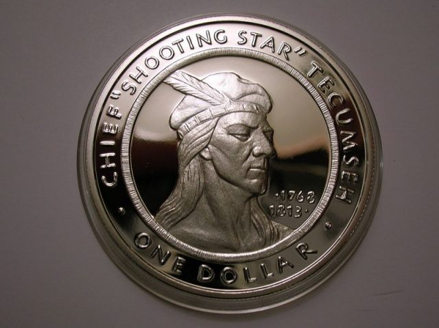 Tecumseh commemorative Shawnee Nation dollar.
