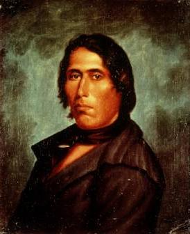 Purported portrait of Tecumseh acquired by William Clark c. 1820.