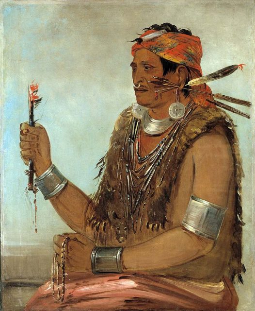 Tecumseh’s younger brother, Tenskwatawa, by George Catlin.