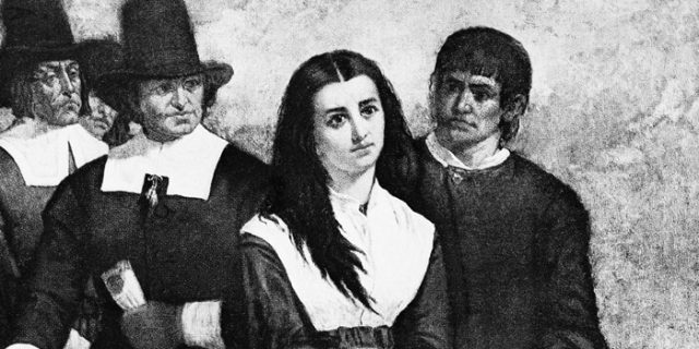 An accused “witch” in the Salem witch trials. Photo by Jessolsen CC BY 4.0