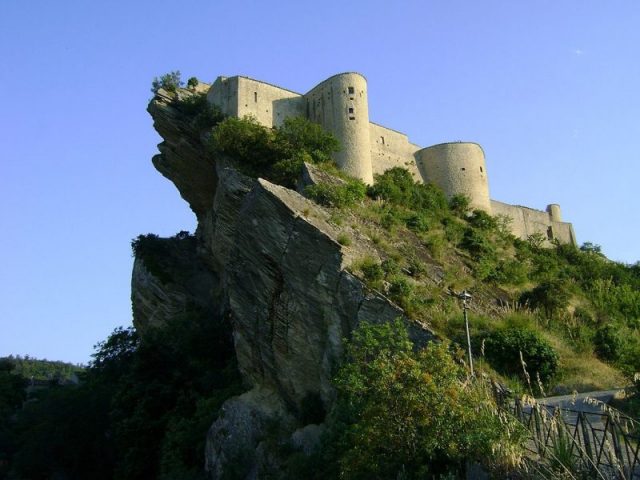 The Castle of Roccascalegna, province of Chieti, Abruzzo, Italy.
