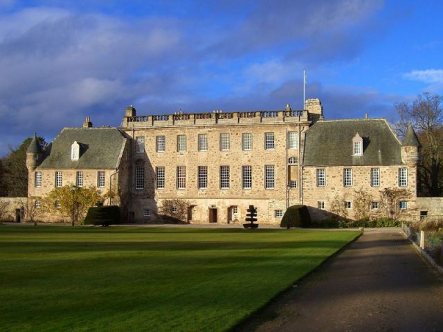 Gordonstoun House as seen from the South Lawn. Photo by Nibaba CC BY-SA 3.0