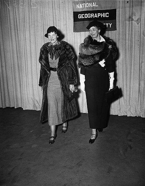 Amelia Earhart and Eleanor Roosevelt