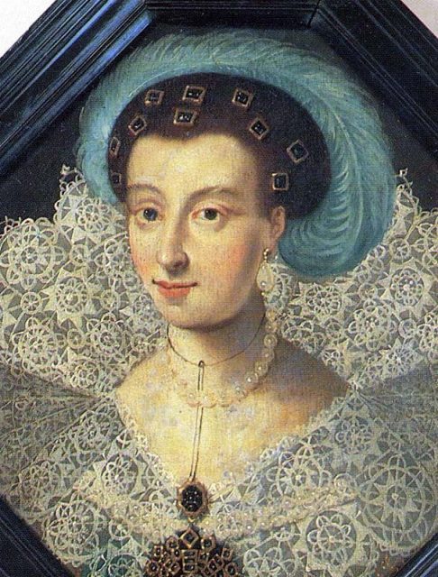 A contemporary portrait of Maria Eleonora, showing the resemblance to her daughter Christina.