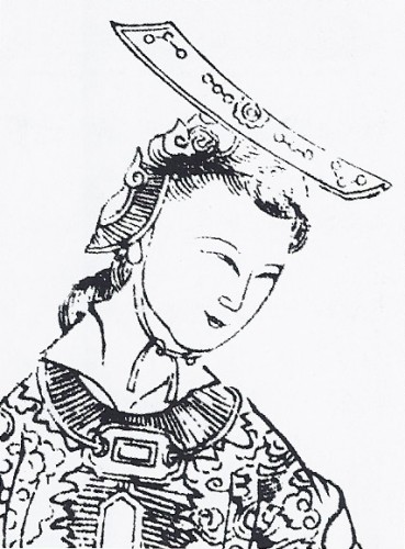A depiction of Wu, from Empress Wu of the Zhou, published c. 1690.
