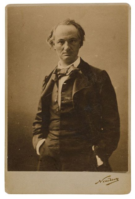 Charles Baudelaire by Nadar, 1855.