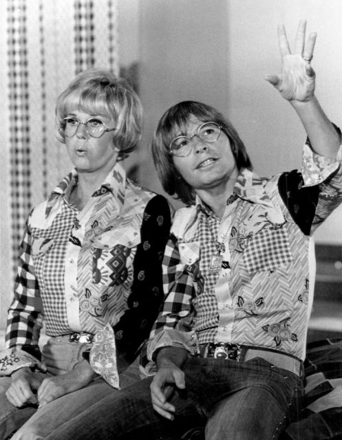 Photo of Doris Day and John Denver from a 1975 TV special Doris Day Today (CBS, Feb. 19, 1975)