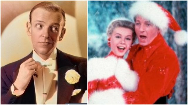 (L) Fred Astaire. (R) Danny Kaye as Phill Davis in White Christmas.