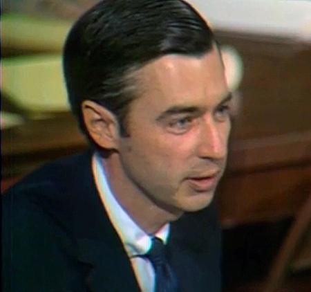 Fred Rogers speaks before a United States Senate Commerce Committee hearing in support of public broadcasting, May 1, 1969.