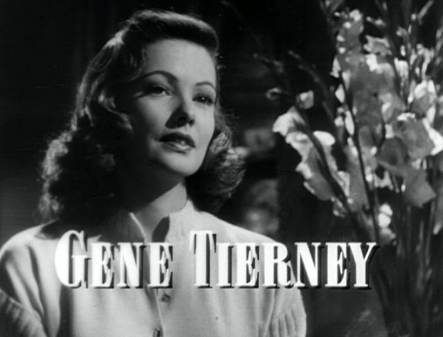 Gene Tierney in the Laura trailer
