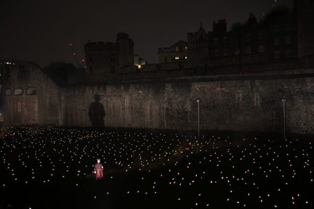 The tribute will run for eight nights, leading up to and including Armistice Day. (photo by Mike Kemp/In Pictures via Getty Images)
