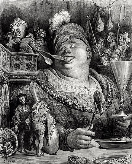 Gargantua’s meal, illustration by Gustave Doré.