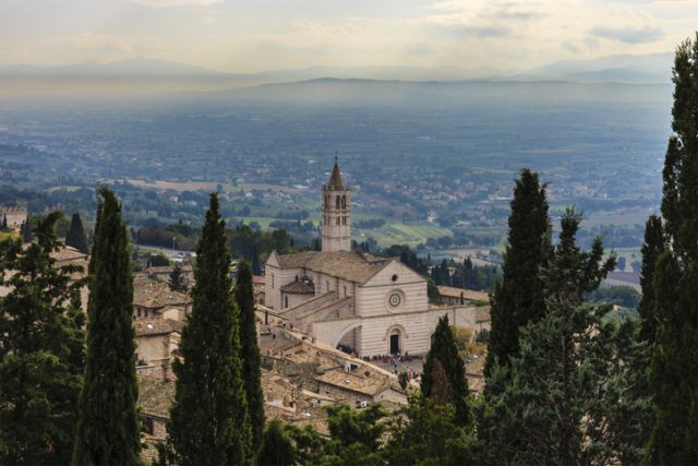 Assisi, Basilica of Saint Clare of Assisi, 13th century, Unesco World Heritage Site (Umbria, Italy)