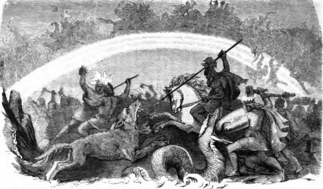 Battle of the Doomed Gods by Friedrich Wilhelm Heine, 1882.