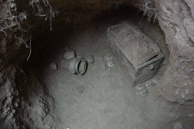 The ancient chamber tomb was entirely intact and undamaged by looters.