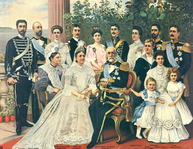 Oscar II of Sweden & family, 1905.