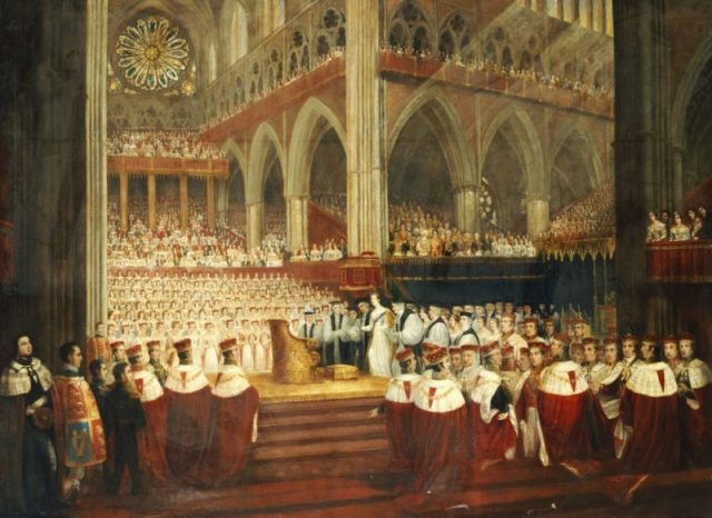 Coronation of Queen Victoria by Edmund Thomas Parris.
