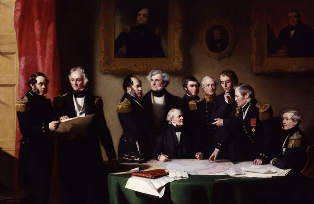 The Arctic Council planning a search for Sir John Franklin by Stephen Pearce, 1851.