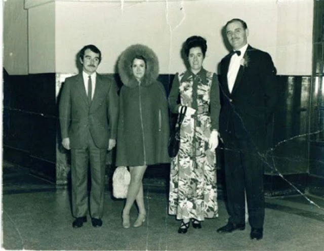 A picture from a wedding which took place in Paisley, Scotland in 1972