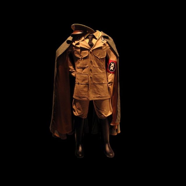 Chaplin’s uniform as Hynkel in The Great Dictator. Photo by Rama CC BY-SA 3.0 fr