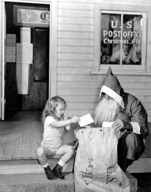 Santa collecting his Christmas mail.