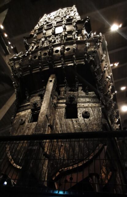 The back of the warship Vasa.