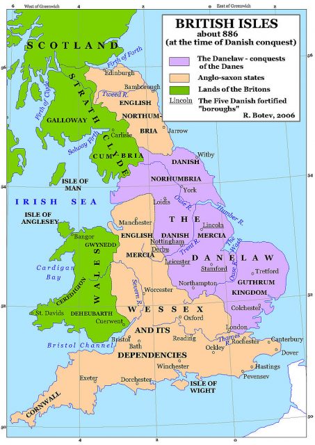 Map of Britain in 886