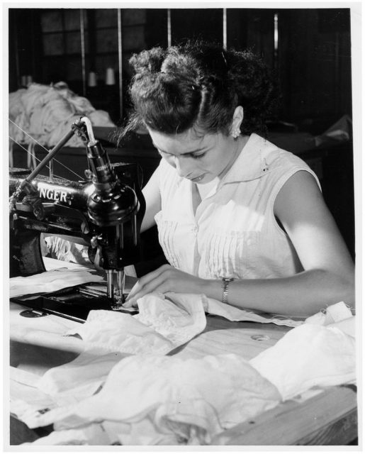 A seamstress sews a bra in Puerto Rico. Photo by Kheel Center CC BY 2.0
