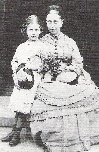 Beatrix Potter and her mother Helen {Leech} Potter in a photograph snapped by Beatrix’s father Rupert Potter.