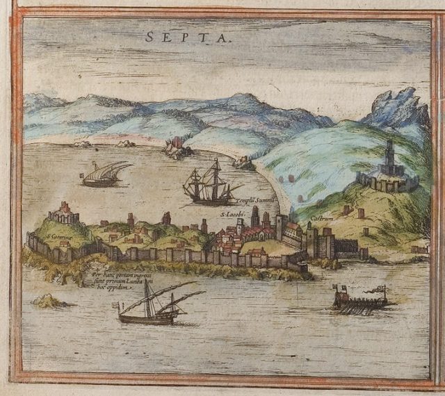 1572 depiction of Ceuta.