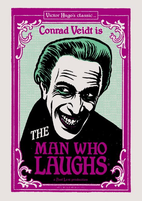 In 1939, Jerry Robinson, Bill Finger and Bob Kane came up with The Joker concept, Batman’s arch enemy. The face was inspired by Conrad Veidt’s character in the silent movie The Man Who Laughs (1928), based on Victor Hugo’s novel. Photo by Christopher DOMBRES CC BY-SA 4.0