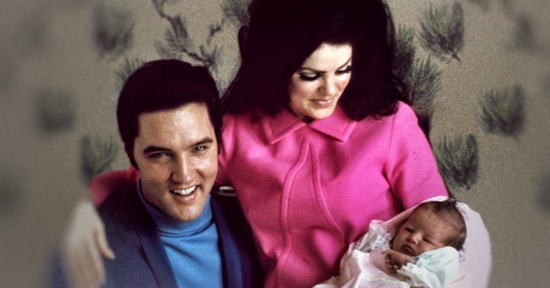 Elvis, wife Priscilla, and daughter Lisa Marie. Getty Images